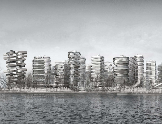 Эскизная концепция жилого комплекса «Нагатино I-LAND» / Москва
